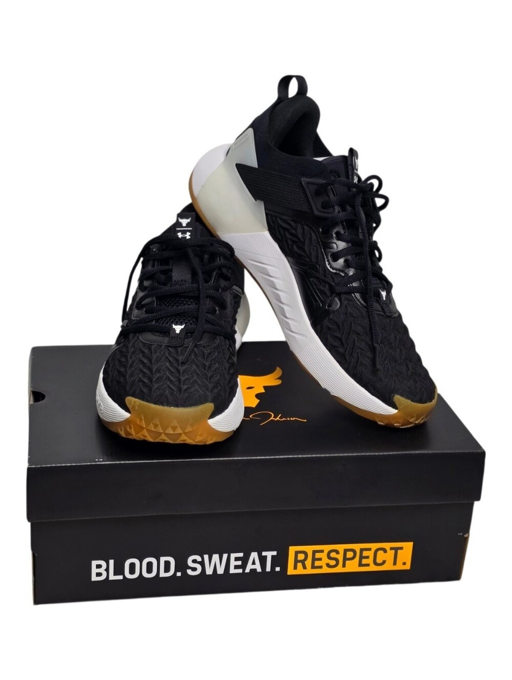 Under Armour Project Rock 6 Black Gum Men's Training Shoes NIB Size 10.5 Casual